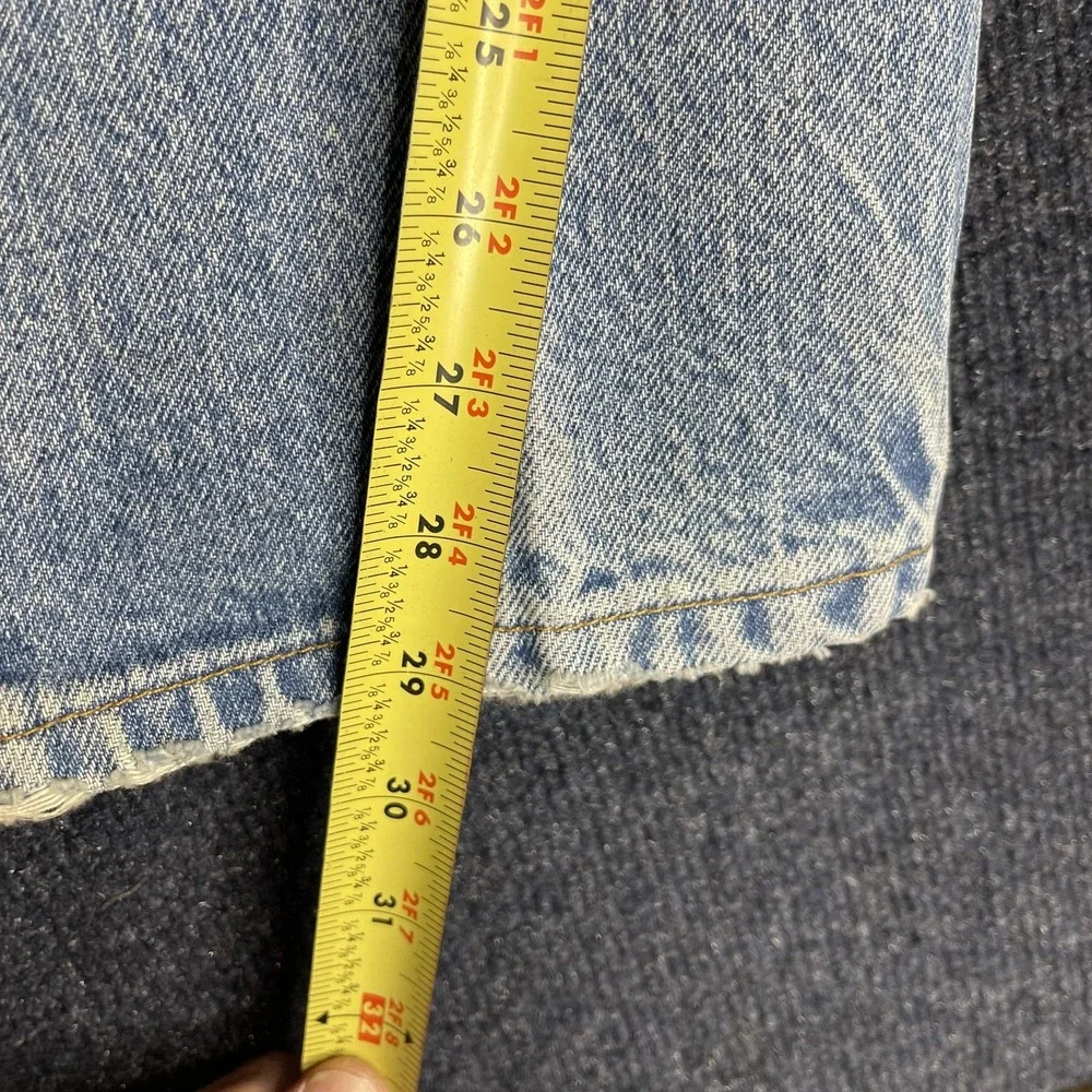 Vintage 90s Levis 505 Jeans Mens 33x30 Light‎ Wash Denim Regular Fit Distressed